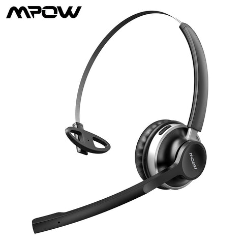 Mpow HC3 Wired/Wireless Headphones Bluetooth Hand Free Headphone With Dual Crystal Clear Noise Cancelling Mic For Call Center