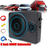 New Universal 8 Inch 600W Bluetooth Car Ultra-Thin Audio Active Subwoofer Auto Under Seat Sub Amplifier Car Audio Speaker System
