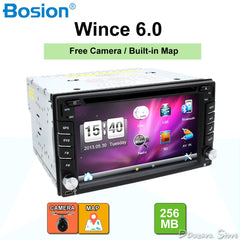 New universal Car Radio Double 2 Din Car DVD Player GPS Navigation In dash Car PC Stereo Head Unit video+Free Map subwoofer