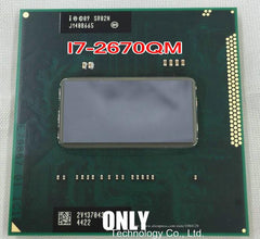 Original intel New CPU I7-2670QM SR02N I7 2670QM SRO2N 2.2G-3.1G/6M For HM65/HM67 Laptop Processor