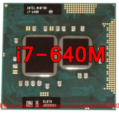 Original lntel Core i7 640M 2.8GHz i7-640M Dual-Core Processor PGA988 SLBTN Mobile CPU Laptop processor free shipping