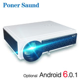 Poner Saund LED96+ Projector 3D Home Theater Optional Android 6.0 WIFI 100inch screen GIFT Full HD 1080P HDMI Video Proyector