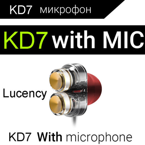 QKZ KD7 In-Ear Dual-Dynamic-Drive professionelle In-Ear-Kopfhrer mit 4 Laufwerken  For iPod Sport HiFi Headphone Music Gaming
