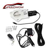 SPEEDWOW 2.5 Inch Electric Exhaust CutOut Cut Out Valve With Remote Control Electronic Switch Kit
