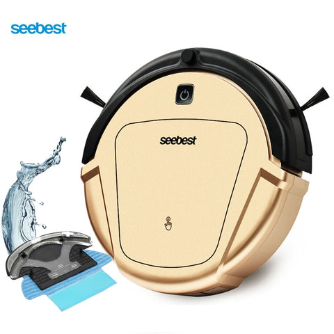Seebest D750 TURING 1.0 Dry and Wet Mop Vacuum Clean Robot with Water Tank and Gyroscope Navigation Robot Vacuum Cleaner
