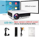 ThundeaL LED 96+ Projector Android 6.0 WiFi Optional Proyector Support Full HD 1080P 3D Home Theater Cinema LED96+ Video Beamer