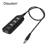 USB Hub 4 Ports High Speed USB 2.0  Adapter Data Cable USB Port For Laptop PC Computer Laptop Peripherals Accessories HUB928