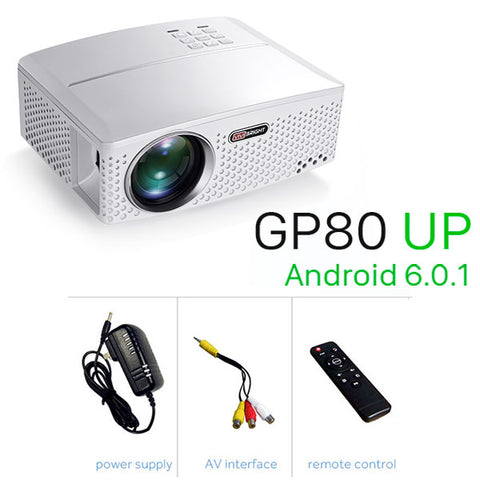 VIVIBRIGHT 1800 Lumens LED Projector GP80 / UP. (Optional Android 6.0.1, WIFI, Bluetooth Simple Beamer) for TV LED Home Theater