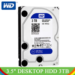 Western Digital 3TB WD Blue Desktop HDD Internal Hard Disk Drive 3.5 '' 3 TB SATA 6Gb/s 64MB Cache Hard Drive HD For Computer