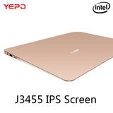 YEPO Laptop 13.3 inch IPS Screen Ultrabook Gaming Laptops Intel J3455 Win10 Notebook Computer With 6GB RAM 64GB 128GB 256GB SSD