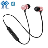 YOU FIRST Wireless Bluetooth Earphone Stereo Headset With Microphone Magnetic Metal Sport Wireless Headphones Noise Cancelling