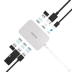 dodocool 6-in-1 Aluminum Alloy Multifunction USB-C Hub Type-C Power Delivery 4K Video HD Output USB 3.0 Port for MacBook Air Pro