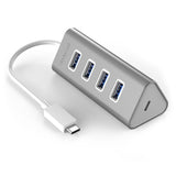 dodocool HUB Aluminum USB Type-C Male to 4-Port USB 3.0 Hub Adapter with USB-C Female Charging Port PD for New MacBook air pro