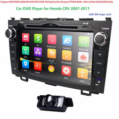 for HONDA CRV 2007-2011 GPS Navigation 8" Car Stereo DVD Player Radio Rear CAM RDS/USB/SD/SWC/BT/CAM IN/Subwoofer/Output/TPMS/CD