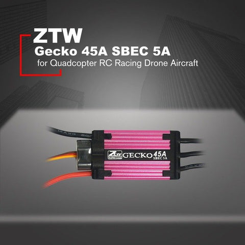 new ZTW Gecko 45A Brushless ESC Electronic Speed Controller with 5A SBEC for Quadcopter RC Racing Drone Aircraft